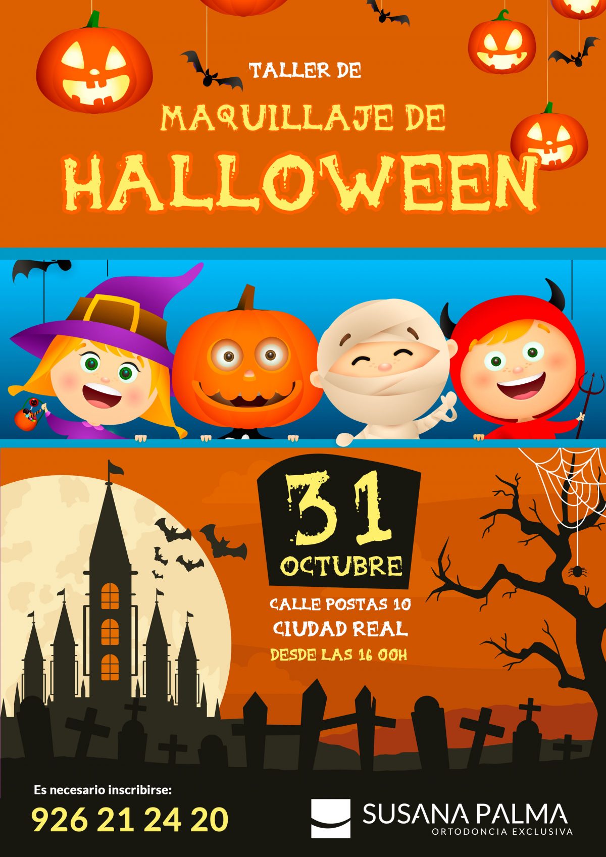Taller de Maquillaje Halloween para niños | Ortodoncia Invisible Ciudad Real
